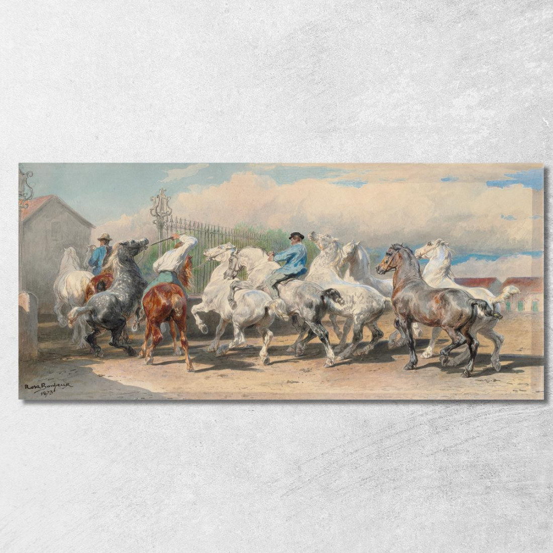 Ritorno Dalla Fiera Dei Cavalli Rosa Bonheur rbn39 quadro stampato su tela Ritorno Dalla Fiera Dei Cavalli Rosa Bonheur rbn39 quadro stampato su tela