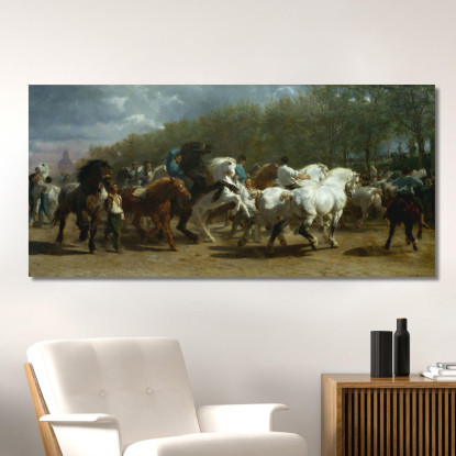 La Fiera Dei Cavalli Rosa Bonheur rbn47 quadro stampato su tela