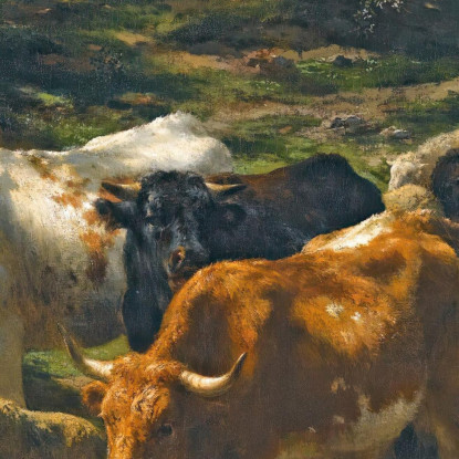 Un Pastore Con Il Suo Gregge Rosa Bonheur rbn62 quadro stampato su tela
