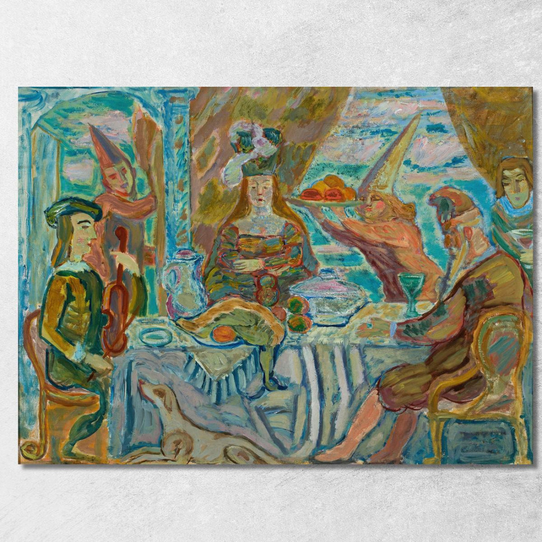 Banchetto Zygmunt Waliszewski zwl3 quadro stampato su tela Banchetto Zygmunt Waliszewski zwl3 quadro stampato su tela