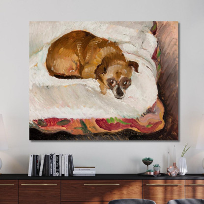 Cane Sdraiato 2 Zygmunt Waliszewski zwl27 quadro stampato su tela