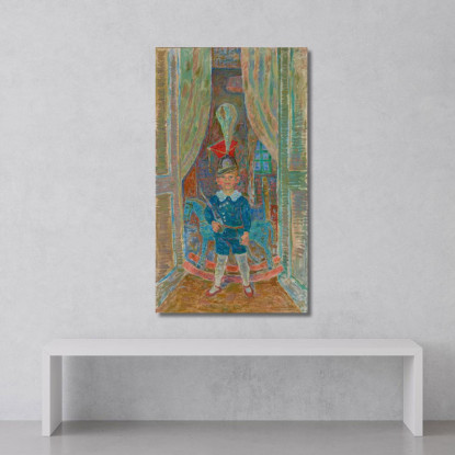 Ritratto Di Un Ragazzo Con Lo Shako Degli Ussari Zygmunt Waliszewski zwl32 quadro stampato su tela