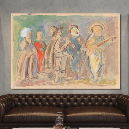 Ragazzi Che Cantano Zygmunt Waliszewski zwl43 quadro stampato su tela