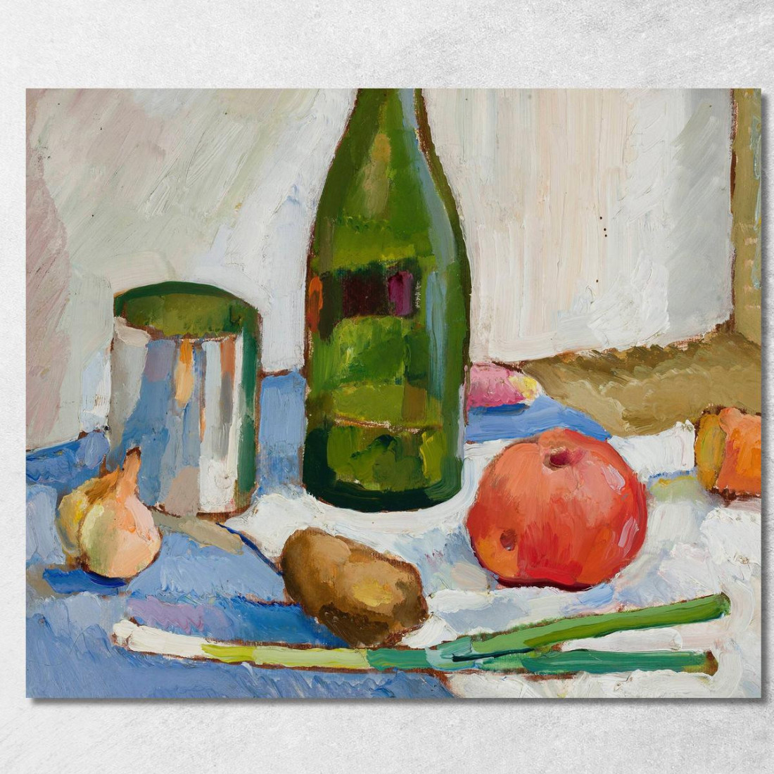 Natura Morta Con Bottiglia Verde Zygmunt Waliszewski zwl49 quadro stampato su tela Natura Morta Con Bottiglia Verde Zygmunt Waliszewski zwl49 quadro stampato su tela