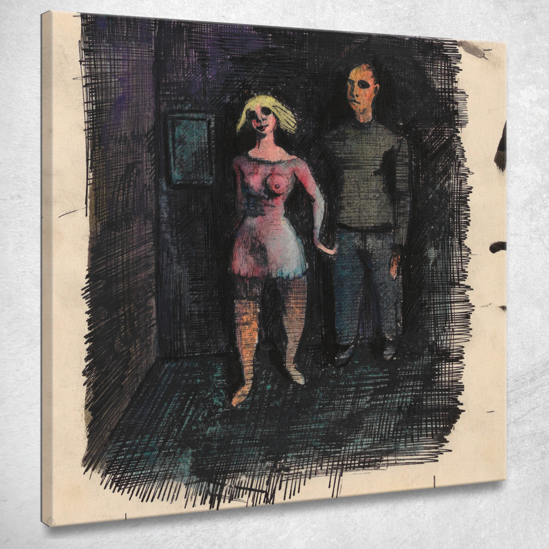 Donna E Uomo Senza Titolo _1 Karl Wiener kwn514 quadro stampato su tela Donna E Uomo Senza Titolo _1 Karl Wiener kwn514 quadro stampato su tela