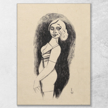 Figura Femminile Senza Titolo Iii Karl Wiener kwn526 quadro stampato su tela