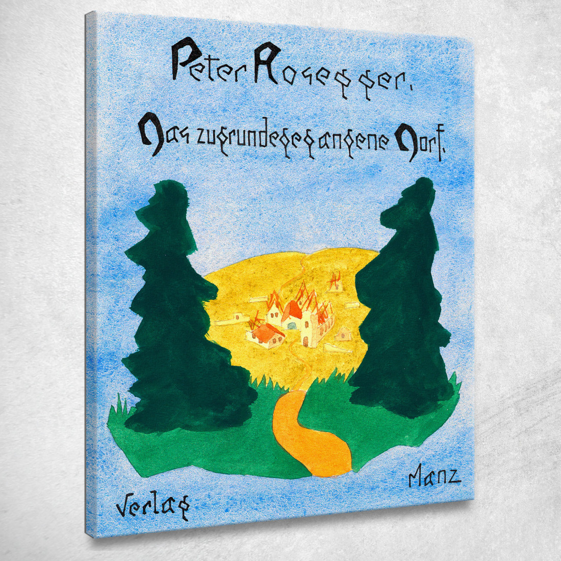 Peter Rosegger Il Villaggio Declinato Editore Manz Karl Wiener kwn627 quadro stampato su tela Peter Rosegger Il Villaggio Declinato Editore Manz Karl Wiener kwn627 quadro stampato su tela