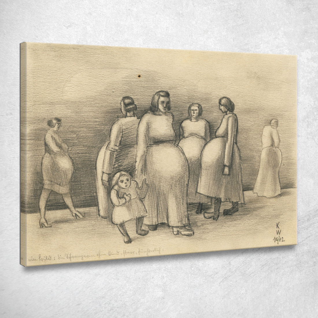 Donne Incinte 2 Karl Wiener kwn649 quadro stampato su tela Donne Incinte 2 Karl Wiener kwn649 quadro stampato su tela