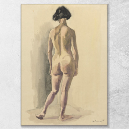Nudo Femminile Vii Karl Wiener kwn745 quadro stampato su tela