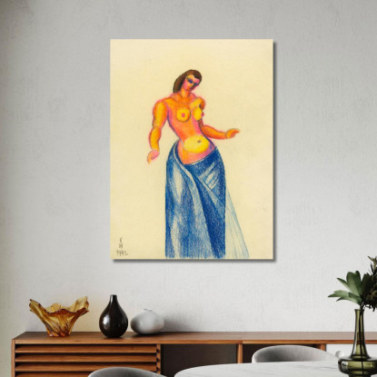 Seminudo Femminile Ii Karl Wiener kwn747 quadro stampato su tela