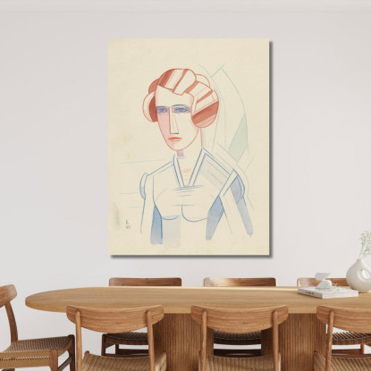 Ritratto Femminile 6 Karl Wiener kwn753 quadro stampato su tela