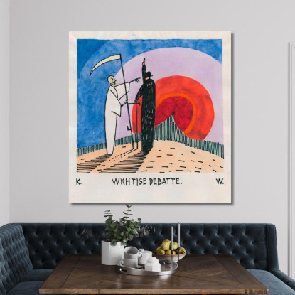 Dibattito Importante Karl Wiener kwn772 quadro stampato su tela