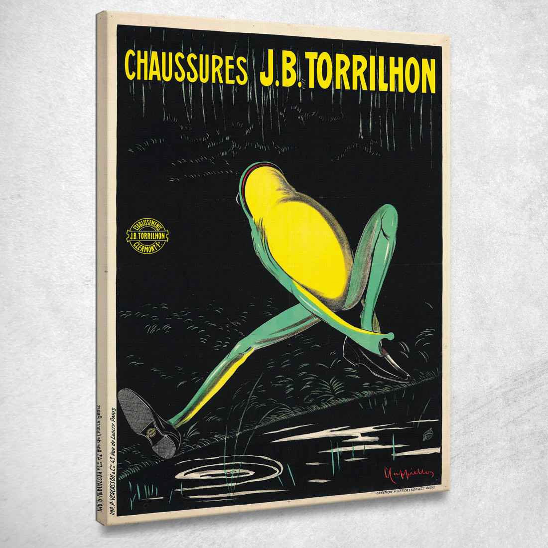 Scarpe J.B. Torrilhon Leonetto Cappiello lcp25 quadro stampato su tela Scarpe J.B. Torrilhon Leonetto Cappiello lcp25 quadro stampato su tela