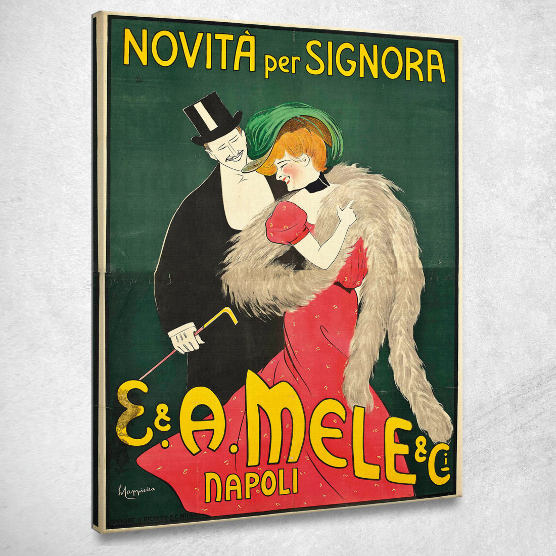 E. E A. Mele E Ci Leonetto Cappiello lcp43 quadro stampato su tela E. E A. Mele E Ci Leonetto Cappiello lcp43 quadro stampato su tela