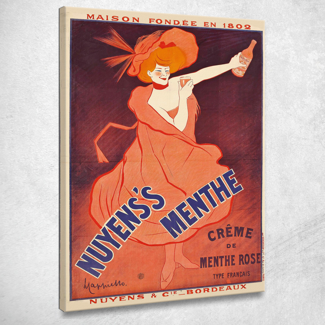 Menthe Di Nuyens Leonetto Cappiello lcp87 quadro stampato su tela Menthe Di Nuyens Leonetto Cappiello lcp87 quadro stampato su tela