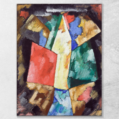 Astrazione Blu Giallo E Verde Marsden Hartley mhr2 quadro stampato su tela