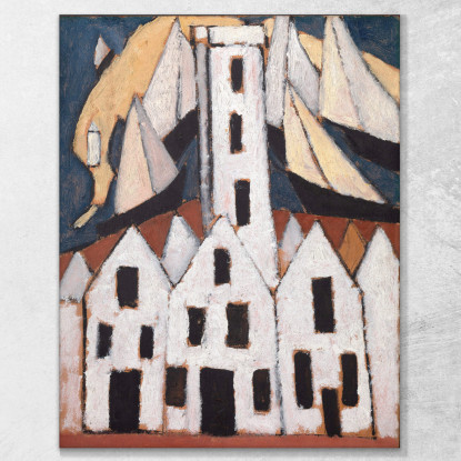 Movimento N. 5 Case Di Provincetown Marsden Hartley mhr16 quadro stampato su tela