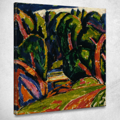 Albero Rosso Marsden Hartley mhr30 quadro stampato su tela