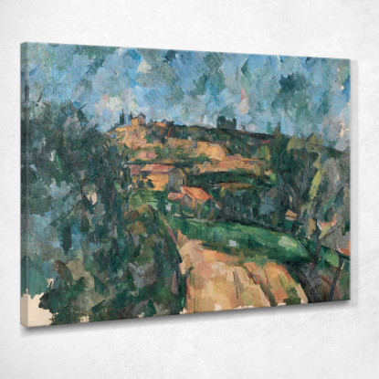 Curva Della Strada In Cima Allo Chemin Des Lauves Paul Cézanne pcz11 quadro stampato su tela