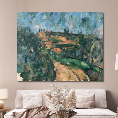 Curva Della Strada In Cima Allo Chemin Des Lauves Paul Cézanne pcz11 quadro stampato su tela