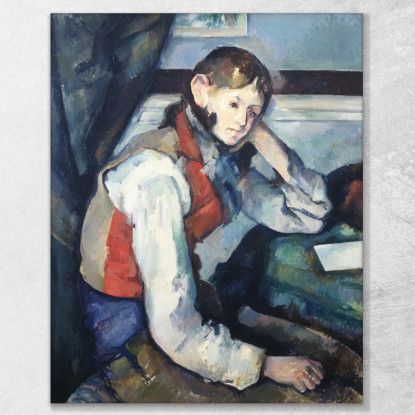 Ragazzo In Una Maglia Rossa Paul Cézanne pcz13 quadro stampato su tela