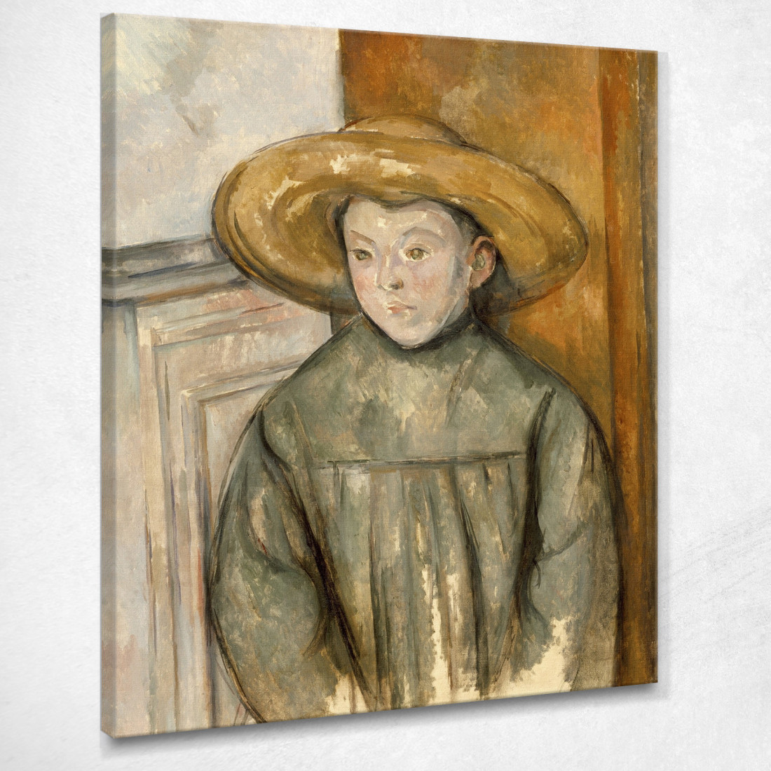 Ragazzo Con Un Cappello Di Paglia Paul Cézanne pcz15 quadro stampato su tela Ragazzo Con Un Cappello Di Paglia Paul Cézanne pcz15 quadro stampato su tela