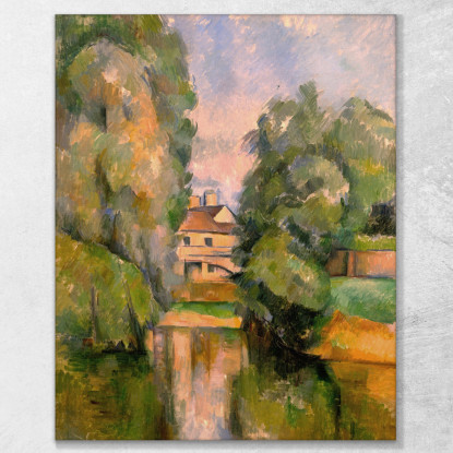 Casa Di Campagna Da Un Fiume Paul Cézanne pcz19 quadro stampato su tela