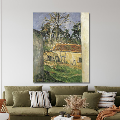 Cortile Paul Cézanne pcz23 quadro stampato su tela