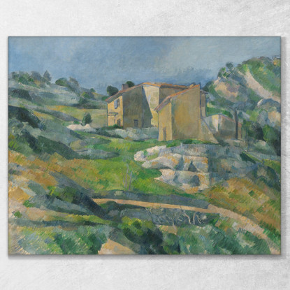 Case In Provenza La Valle Del Riaux Vicino A L'Estaque Paul Cézanne pcz35 quadro stampato su tela