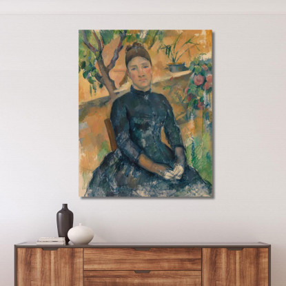 Signora Paul Cézanne pcz51 quadro stampato su tela