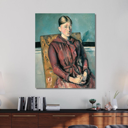 Signora Paul Cézanne pcz53 quadro stampato su tela