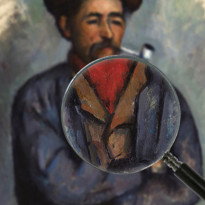 L'Uomo Con La Pipa Paul Cézanne pcz57 quadro stampato su tela