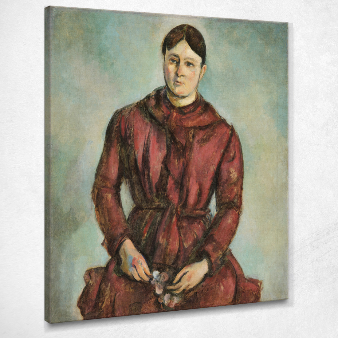 Madame Cézanne In Abito Rosso Paul Cézanne pcz69 quadro stampato su tela Madame Cézanne In Abito Rosso Paul Cézanne pcz69 quadro stampato su tela