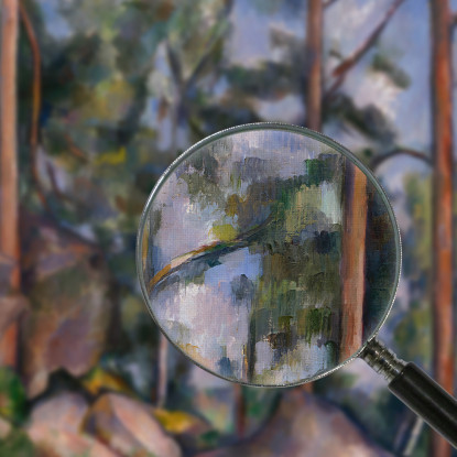 Pini E Rocce Fontainebleau Paul Cézanne pcz72 quadro stampato su tela