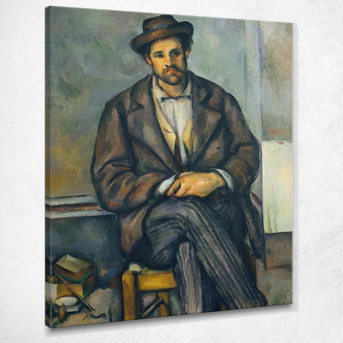 Contadino Seduto Paul Cézanne pcz82 quadro stampato su tela Contadino Seduto Paul Cézanne pcz82 quadro stampato su tela