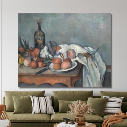 Natura Morta Con Cipolle Paul Cézanne pcz100 quadro stampato su tela