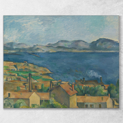 La Baia Di Marsiglia Vista Da L'Estaque Paul Cézanne pcz116 quadro stampato su tela