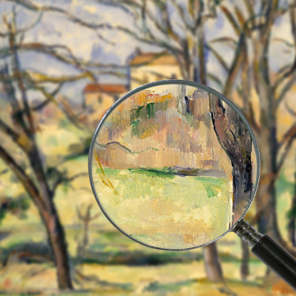 Alberi E Case Vicino Al Jas De Bouffan Paul Cézanne pcz130 quadro stampato su tela