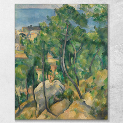 Visualizza Sul Mare A L'Estaque Paul Cézanne pcz135 quadro stampato su tela