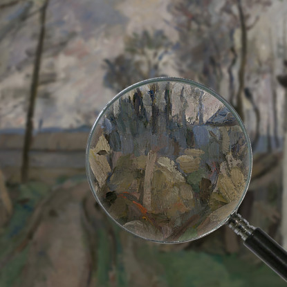 Una Strada Di Paese Vicino Ad Auvers Paul Cézanne pcz139 quadro stampato su tela