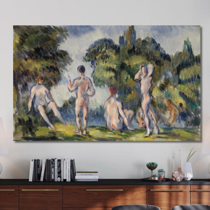 Bagnanti Paul Cézanne pcz149 quadro stampato su tela