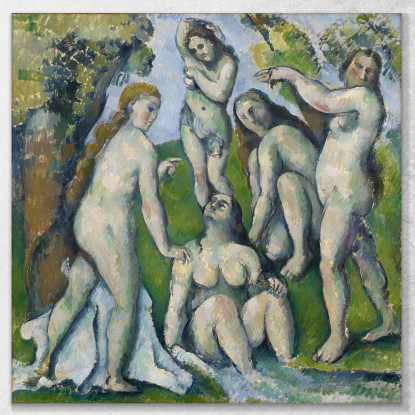 Cinque Bagnanti Paul Cézanne pcz154 quadro stampato su tela