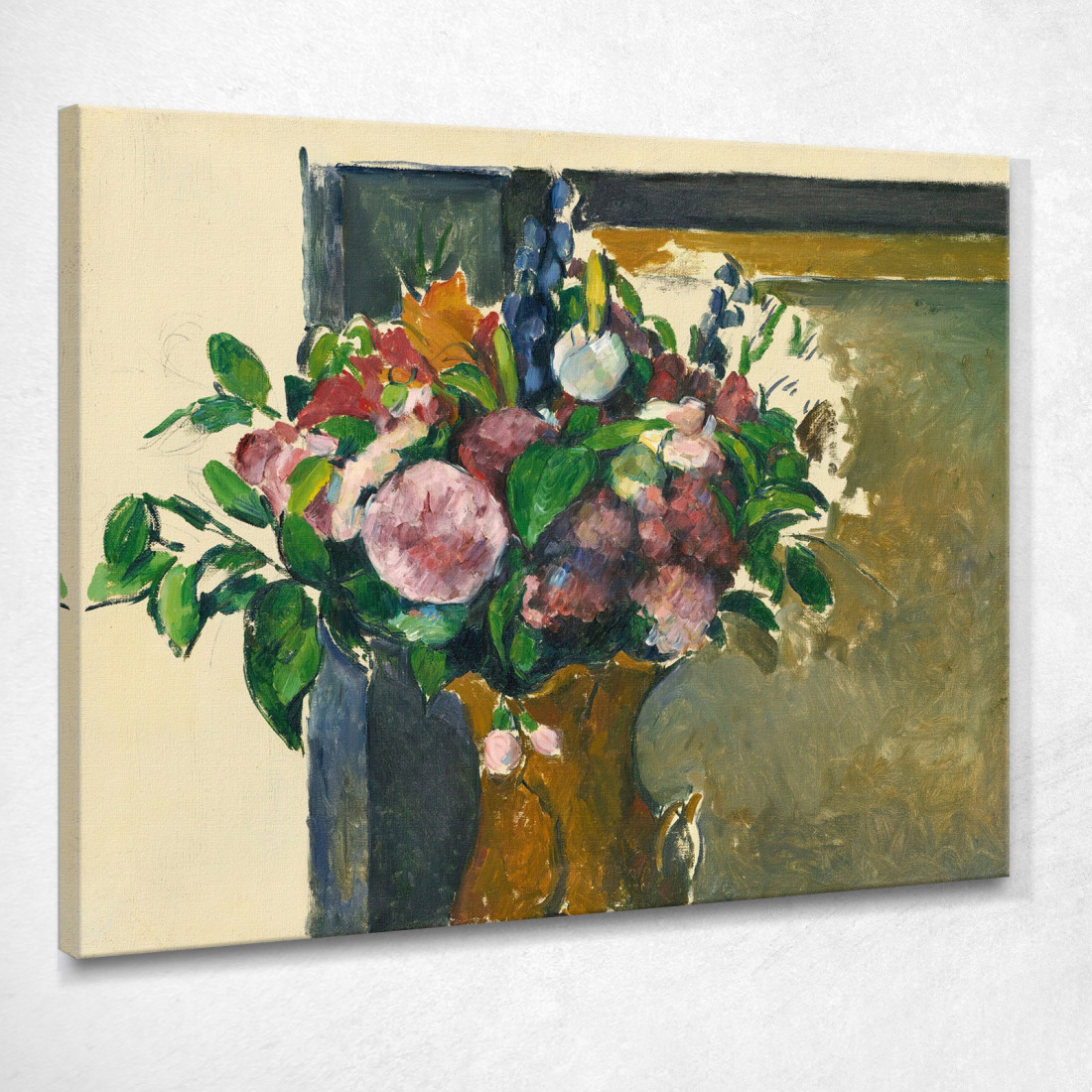Fiori In Un Vaso Rosso Paul Cézanne pcz155 quadro stampato su tela Fiori In Un Vaso Rosso Paul Cézanne pcz155 quadro stampato su tela