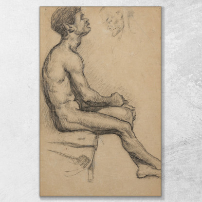 Uomo Nudo Paul Cézanne pcz158 quadro stampato su tela
