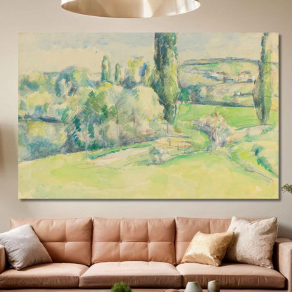La Côte Du Jallais A Pontoise Paul Cézanne pcz161 quadro stampato su tela