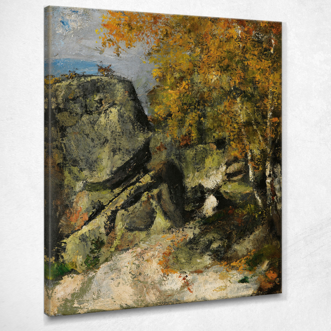 Rocce Nella Foresta Di Fontainebleau Paul Cézanne pcz203 quadro stampato su tela Rocce Nella Foresta Di Fontainebleau Paul Cézanne pcz203 quadro stampato su tela