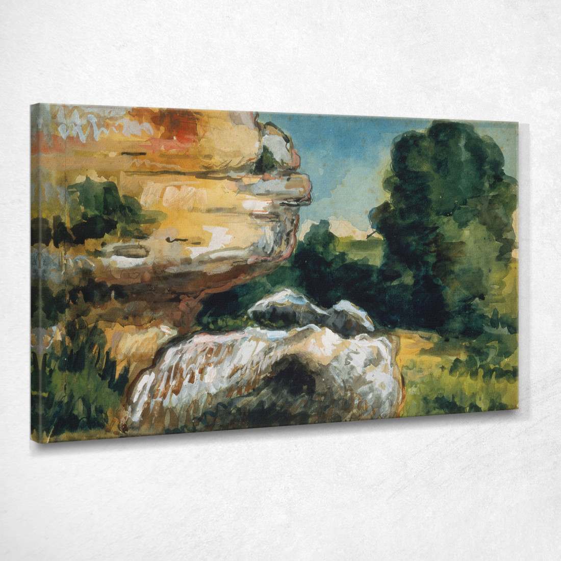 Rocce Paul Cézanne pcz205 quadro stampato su tela Rocce Paul Cézanne pcz205 quadro stampato su tela
