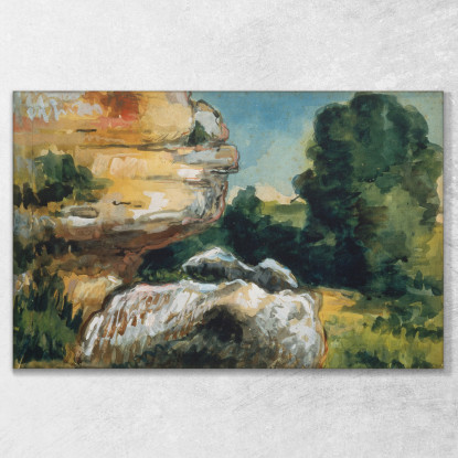 Rocce Paul Cézanne pcz205 quadro stampato su tela