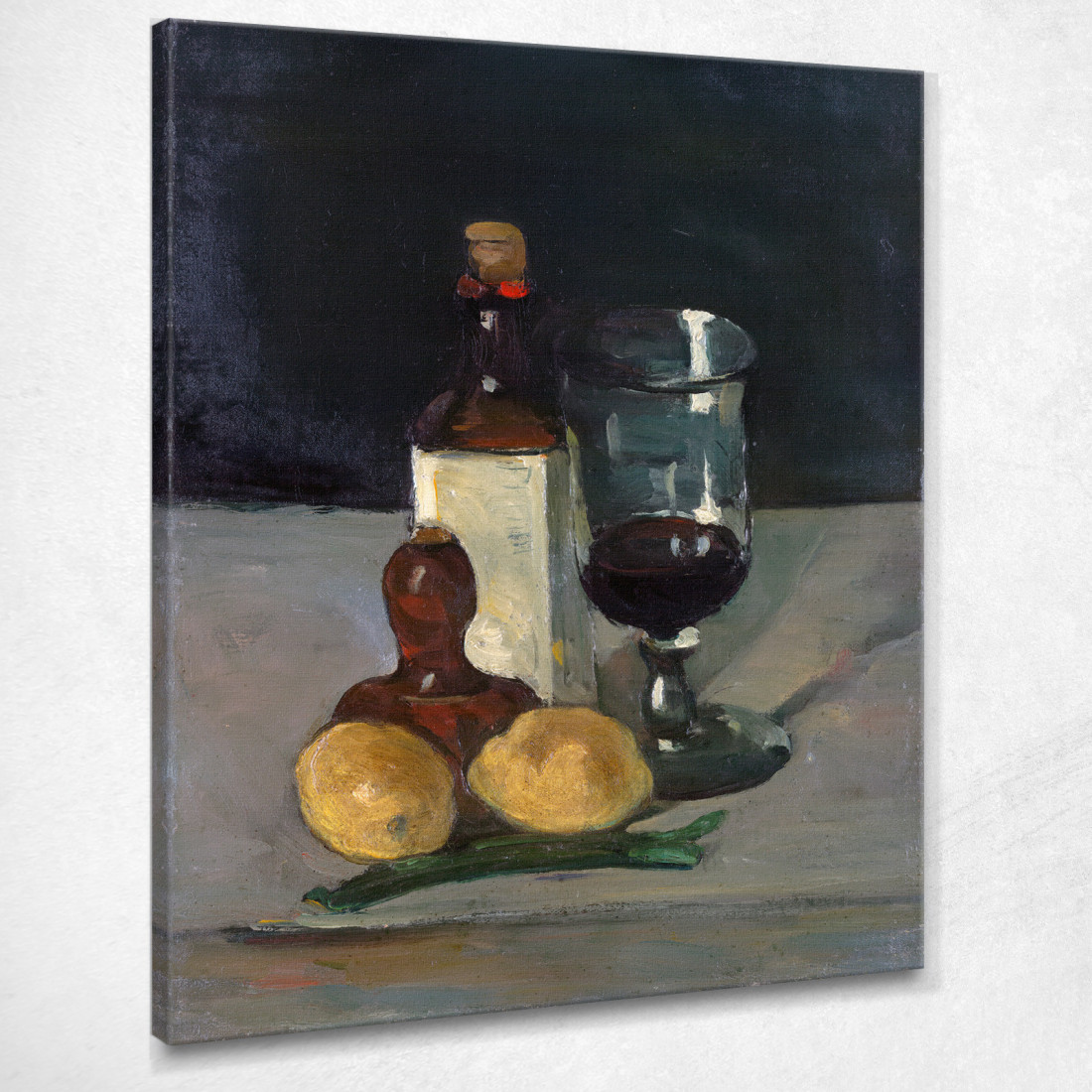 Natura Morta Con Bottiglia Di Vetro E Limoni Paul Cézanne pcz212 quadro stampato su tela Natura Morta Con Bottiglia Di Vetro E Limoni Paul Cézanne pcz212 quadro stampato su tela