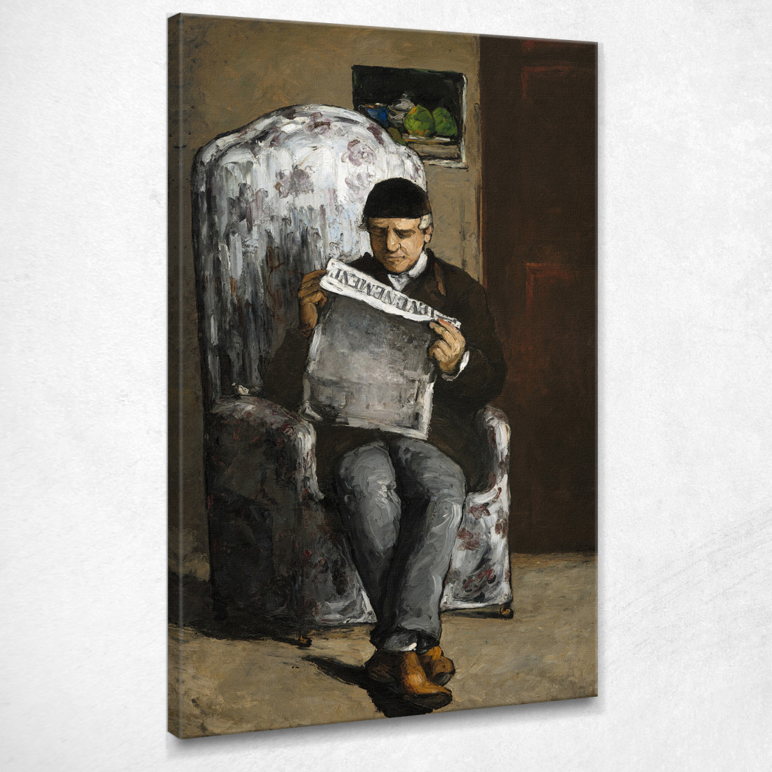 Il Padre Dell'Artista Legge L'Événement Paul Cézanne pcz217 quadro stampato su tela Il Padre Dell'Artista Legge L'Événement Paul Cézanne pcz217 quadro stampato su tela